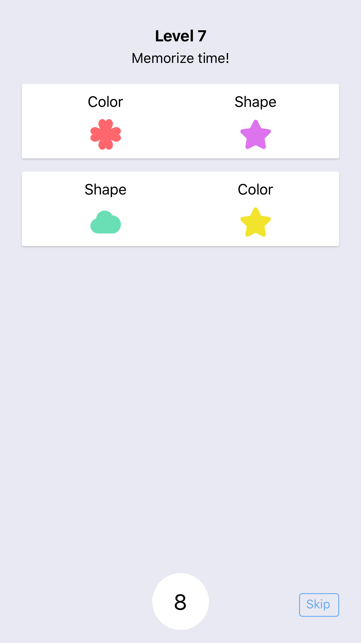 MemoShape: Brain Training Game screenshot 2