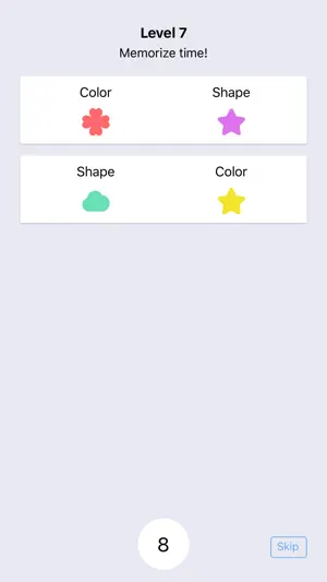 MemoShape: Brain Training Game screenshot 2