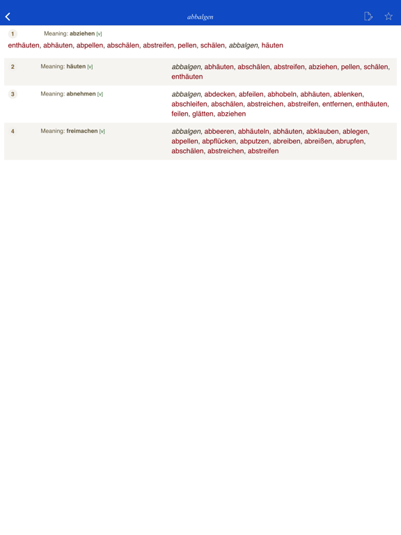 Screenshot #5 pour German Synonym Dictionary