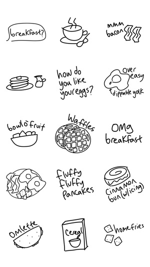 Breakfast sticker food drink stickers for iMessage(圖2)-速報App