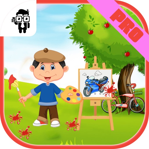 Vehicles Kids Coloring Book Pro iOS App