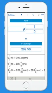 feet to centimeters and cm to ft length converter iphone screenshot 2
