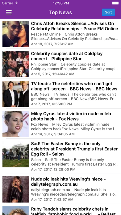 Screenshot #1 pour Celebrity Gossip Breaking News