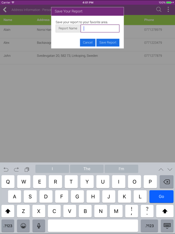 Screenshot #6 pour IFS Quick Reports