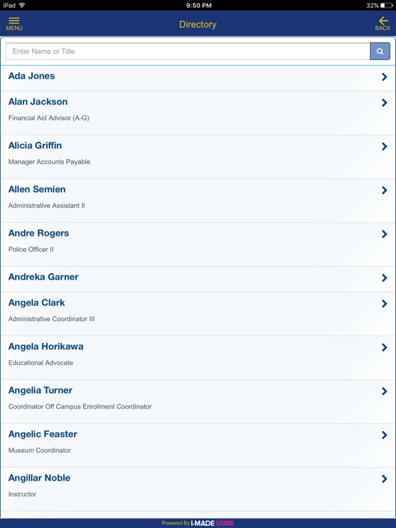 MySUSLA iPad screenshot 4 - Education app