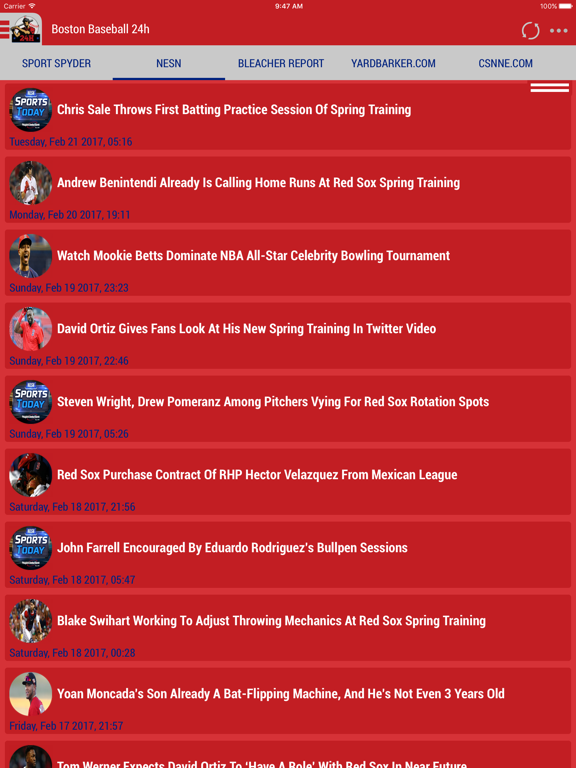 Screenshot #4 pour Boston Baseball 24h