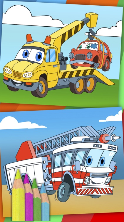 Cars coloring pages for kids – magic coloring book