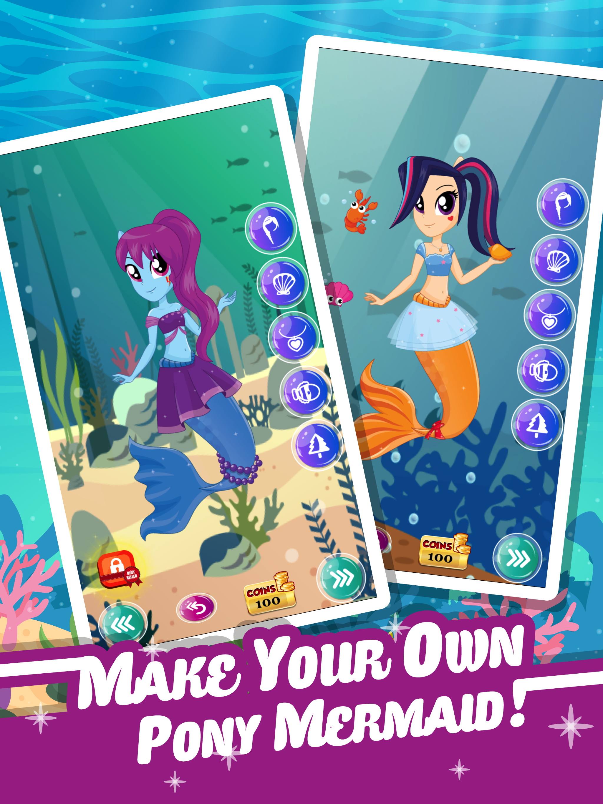 Pony Dress Up Game for Girls - Create Your Mermaid