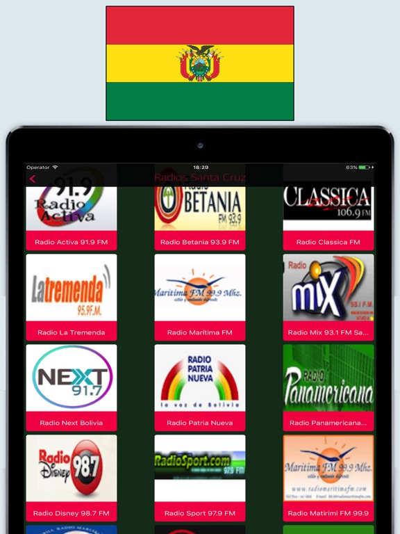 Radios de Bolivia / Emisoras Top en Vivo FM y AM iPad screenshot 2 - Entertainment app