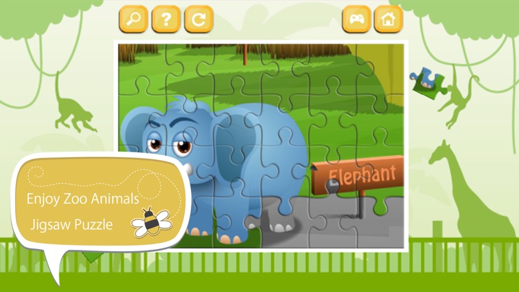 Learn Zoo Animals Jigsaw Puzzle Game For Kids screenshot-3