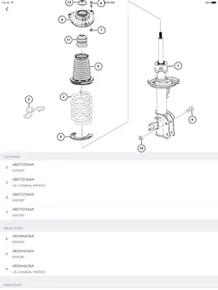 Car Parts for Chrysler - ETK Spare Parts Diagrams iPad image 2