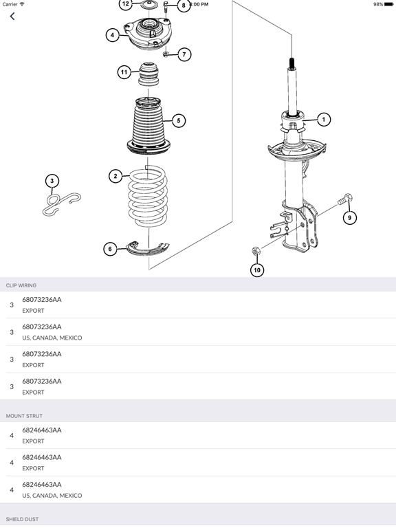 Screenshot #5 pour Car Parts for Chrysler - ETK Spare Parts Diagrams