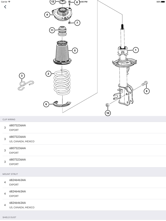 Car Parts for Chrysler - ETK Spare Parts Diagramsのおすすめ画像2