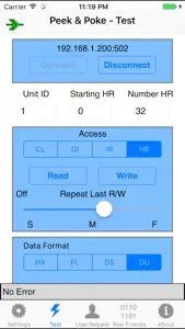 Modbus Peek & Poke screenshot #2 for iPhone