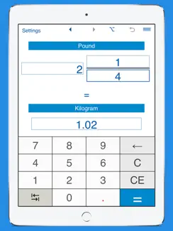 Pounds to kilograms and kg to lb weight converter iPad image 2