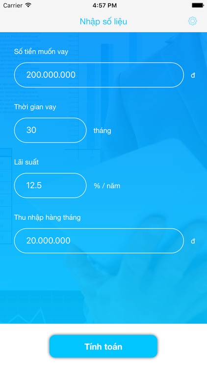 Tính lãi suất vay