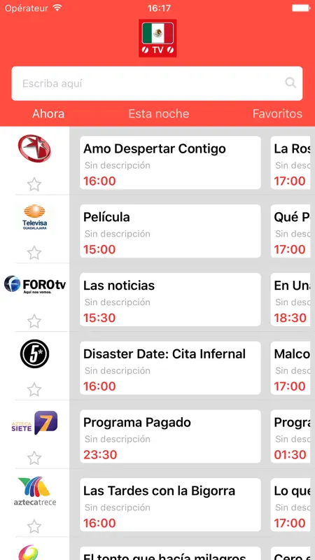 Guía TV (Programación Televisión) México MX screenshot 1 of 1