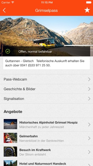 Schweizer Alpenpass Status Informationen(圖3)-速報App