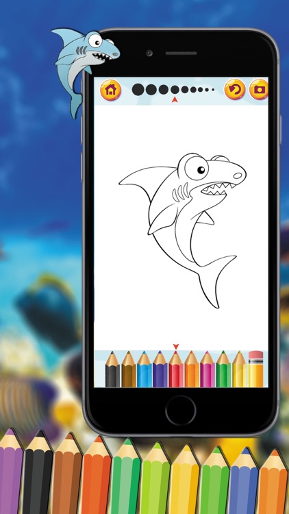 Cute Sea Animals Coloring for kids & Toddlers screenshot-4