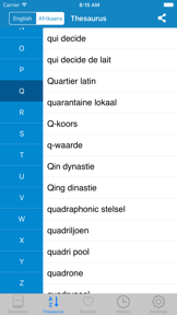 English to Afrikaans Offline Dictionary screenshot
