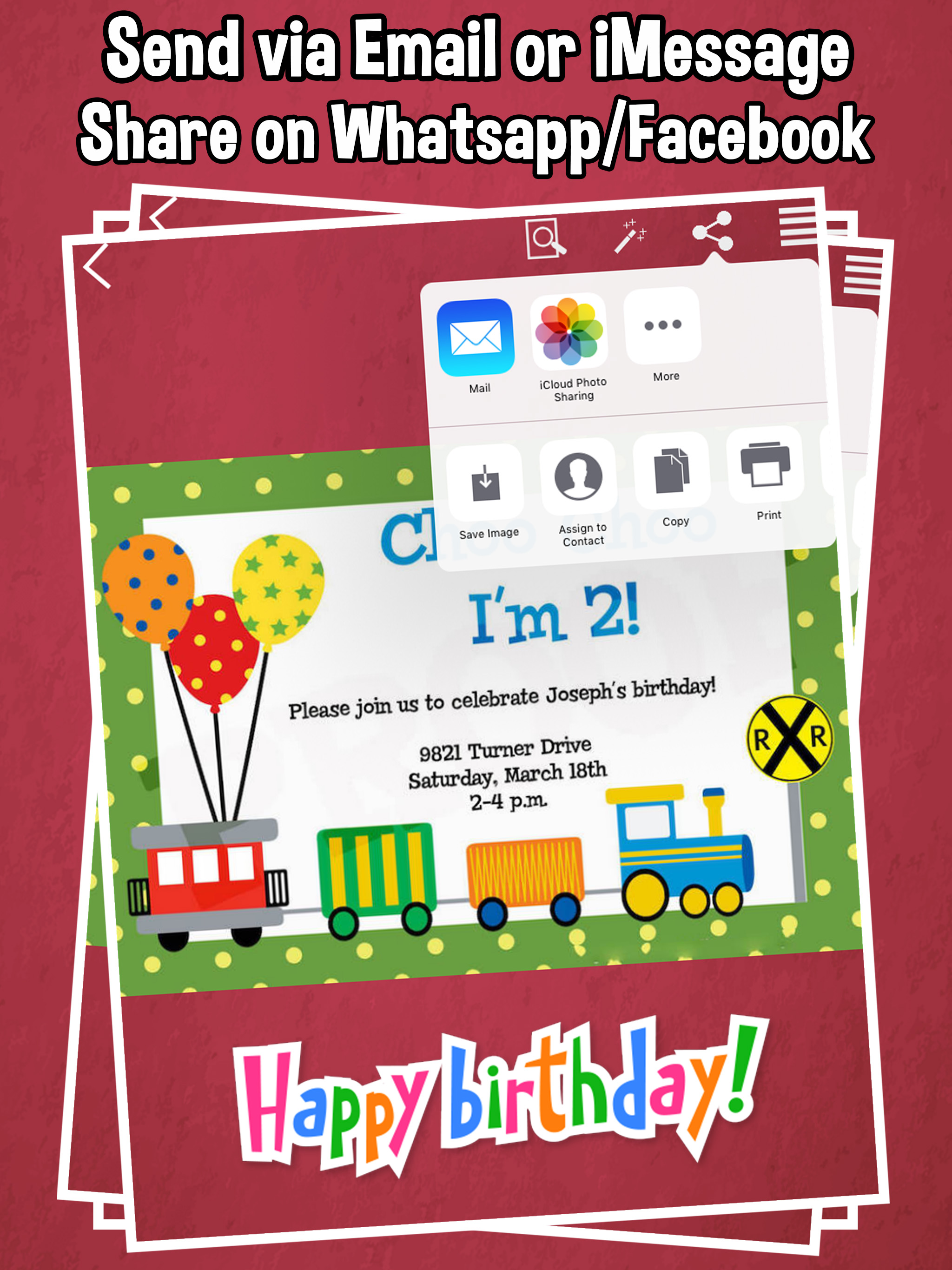 Happy Birthday Invitations For Kids Party screenshot 10