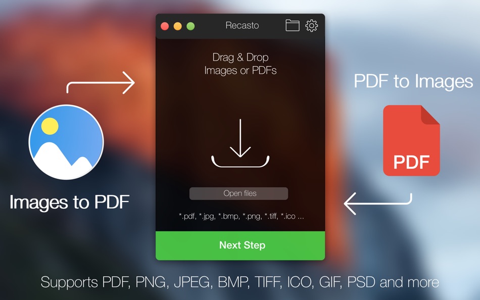 #1. Recasto - convert PDF to Images & Images to PDF! (macOS) 由: Sergii Iamkovyi