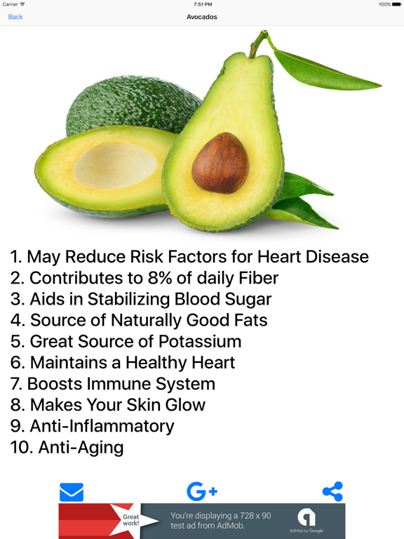 Health Facts of Fruits and Vegetables iPad screenshot 4 - Health & Fitness app