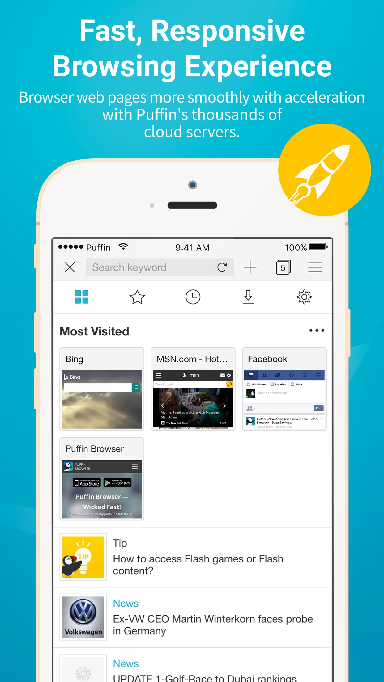 Screenshot 1 of Puffin Browser Pro