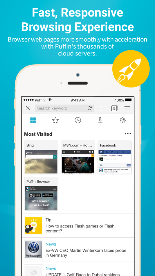 #1. Puffin Browser Pro (iOS) 来自: CloudMosa, Inc.