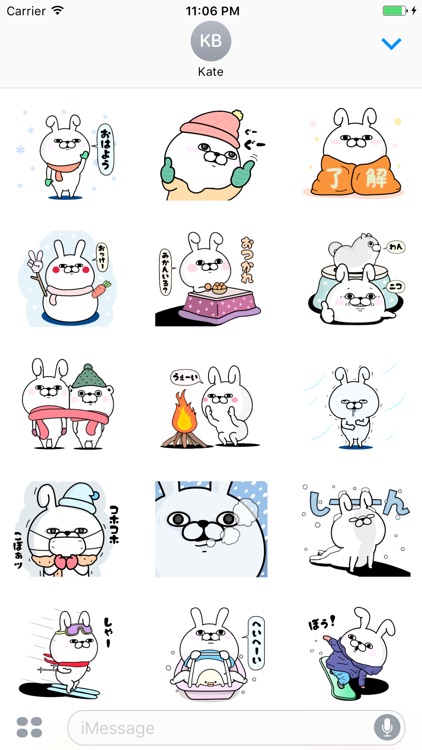 Tina The Sassy Cute Bunny Sticker Winter