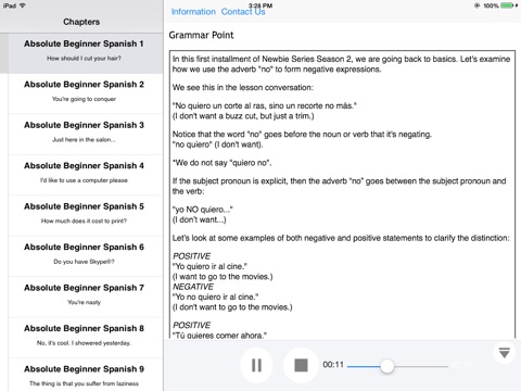 Spanish Lower Beginner for iPad screenshot 4