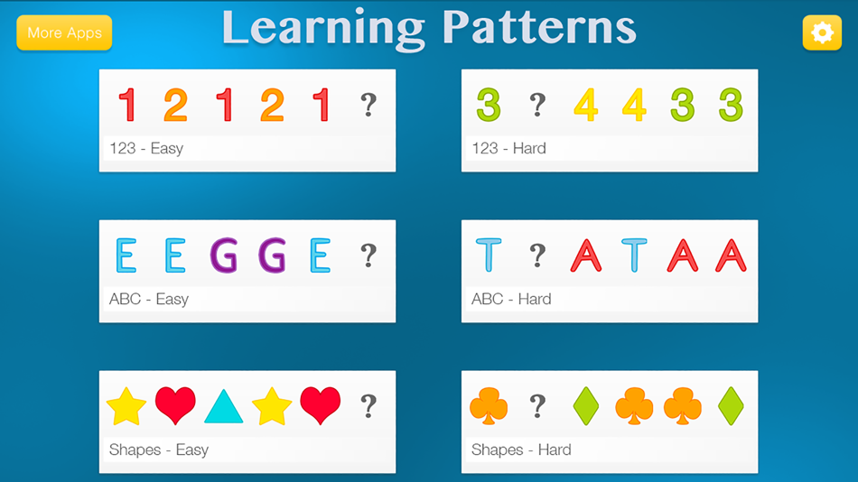 #1. Learning Patterns - Pattern & Logic Game for Kids (iOS) 来自: Innovative Mobile Apps