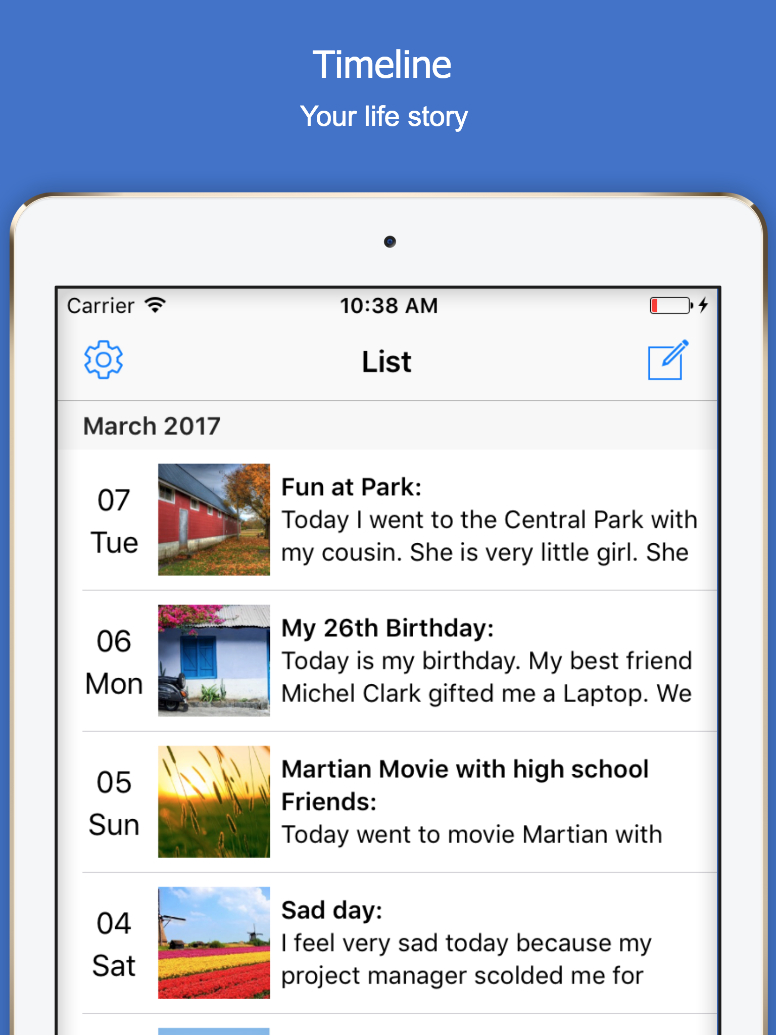 Reminisce Journal :Diary Notes