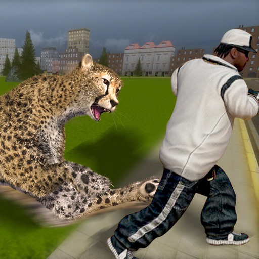 angry cheetah ready to destroy town Icon