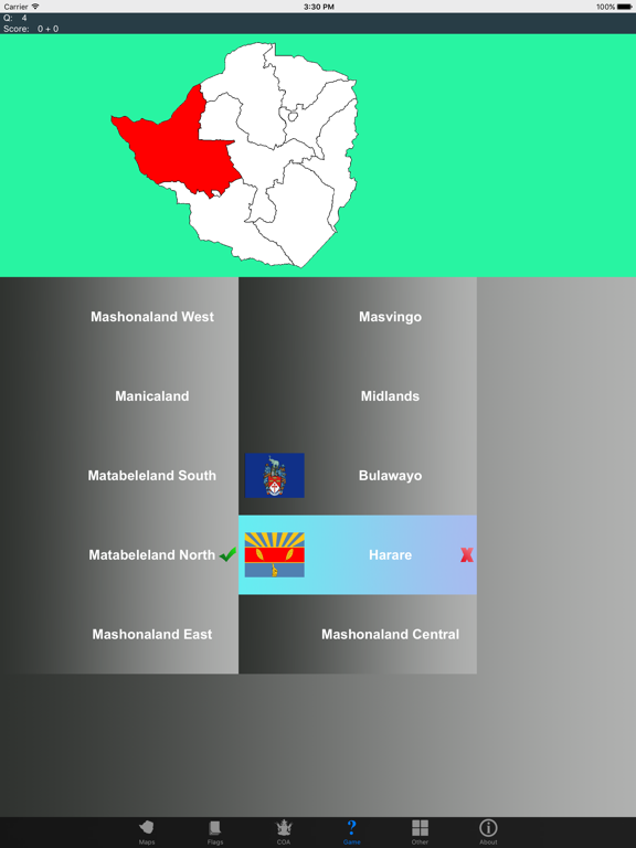 Screenshot #5 pour Zimbabwe Province Maps, Flags and Capitals