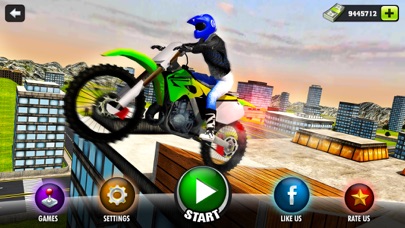 Screenshot #1 pour Rooftop Motorbike Rider - Furious Stunts Driving