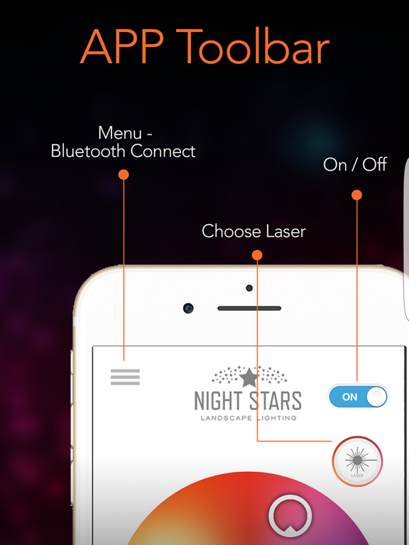 Night Stars Landscape Light Bluetooth Remoteのおすすめ画像1
