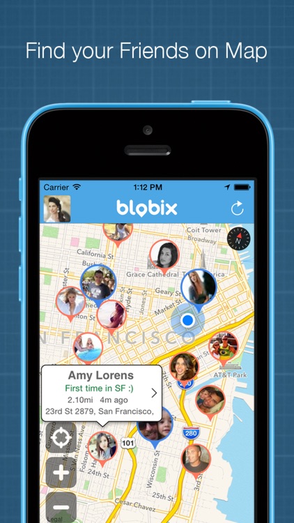 blobix - Social, Find my Friends and Chat on Map