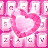 Pink Diamond Keyboard Theme: Sweet Love Keypad