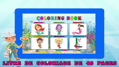 Screenshot #2 pour Mermaid Coloring Book Jeu d'apprentissage pour les