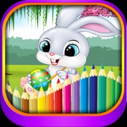 ‎复活节 eggstravaganza 和兔子·宝宝填色·早教 ,儿童学画画免费