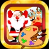 Snowman and merry christmas picture coloring book