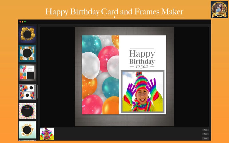 Screenshot #1 pour Happy Birthday Card and Frames Maker