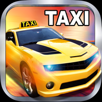 Taxi simulatore - tassista città in punta del traf