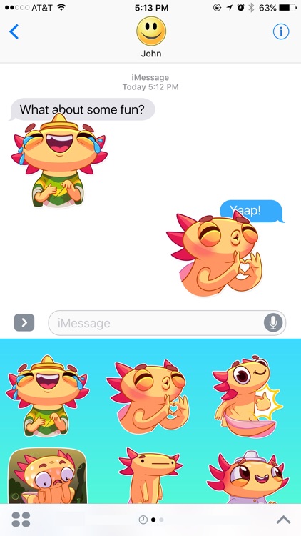 Cute Salamander Stickers