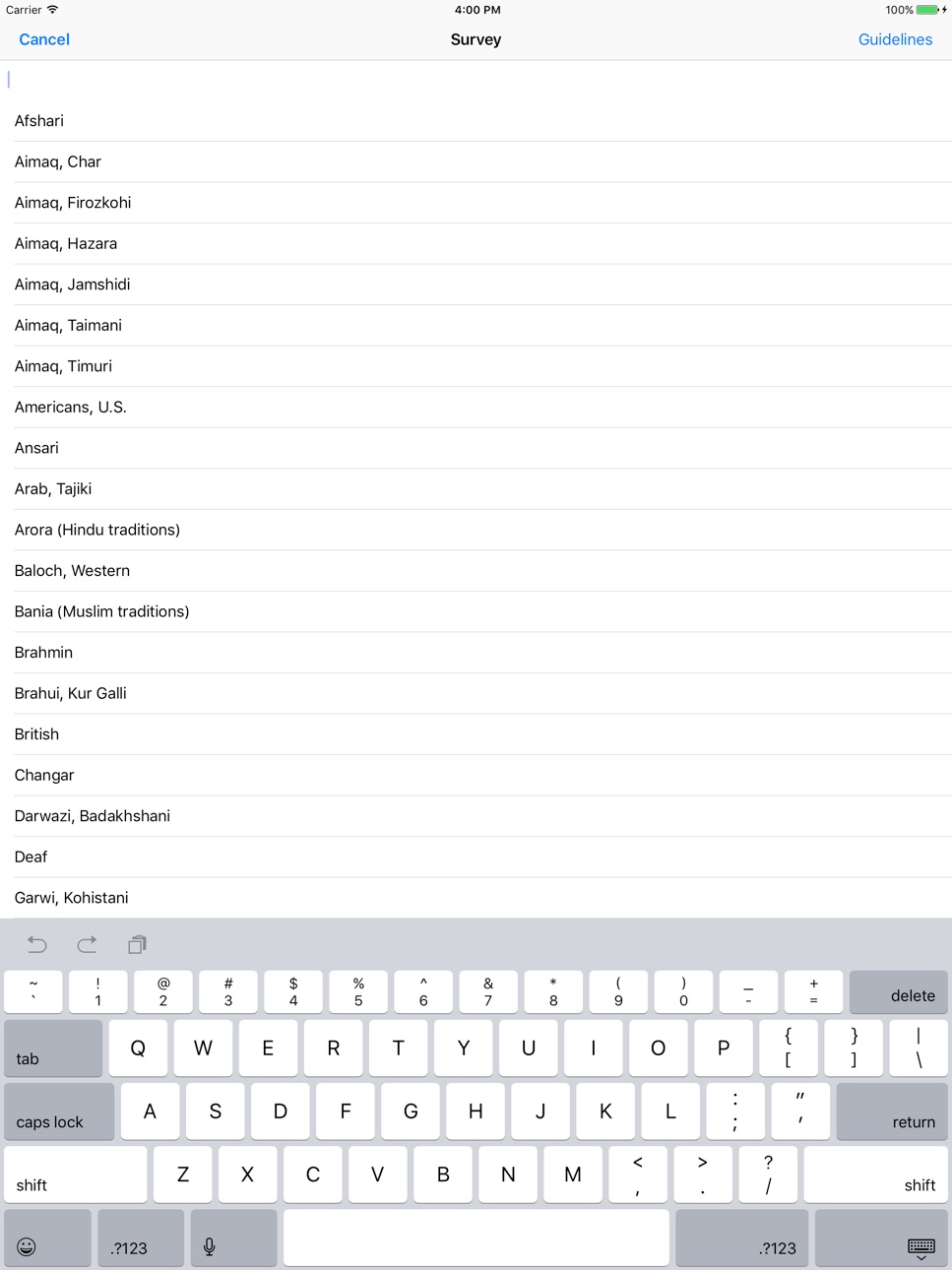 iPad screenshot