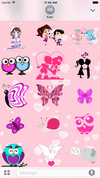 Pink Love • 100 stickers for iMessage screenshot-4