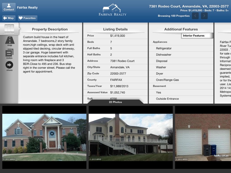 Fairfax Realty for iPad