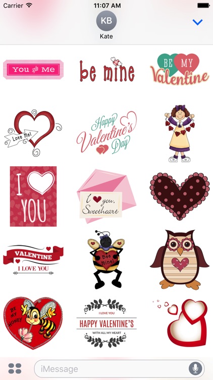 Valentine Stickers #1 for iMessage screenshot-3