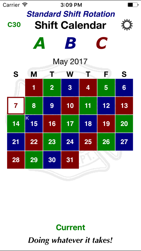 #3. Shift Calendar (iOS) 由: Gil Estes